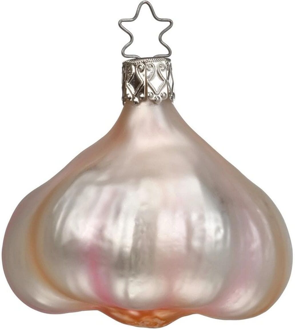 Weihnachtsbaumkugel INGE-GLAS "Knoblauch", natur, Weihnachtsbaumkugeln, Weihnachtsbaumkugel natur Einheitsgröße