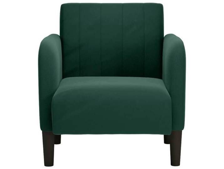 Anticorrosion MODERNE Fauteuil de relaxation simple - Pour intérieur - avec accoudoirs vert foncé 54cm velours- Size:68x68x70cm 7055