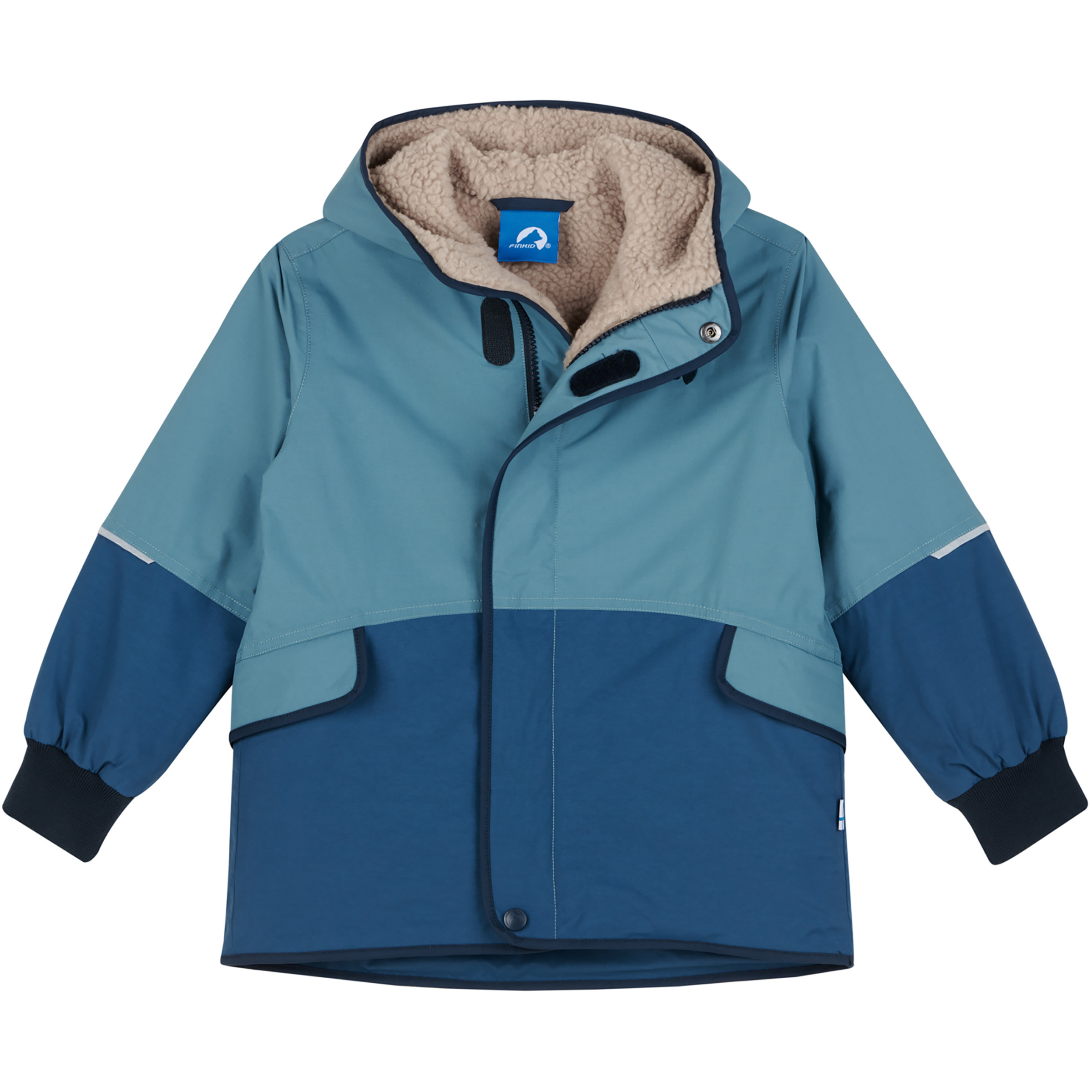 Finkid Moska Mukka Kinder Regenjacke blau Größe 100 Lifestyle Isolierend Wasserabweisend