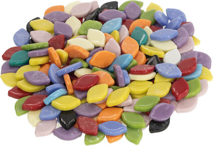Leaf Glas-Mosaik, bunt-mix, 20 x 12 mm, 300 g