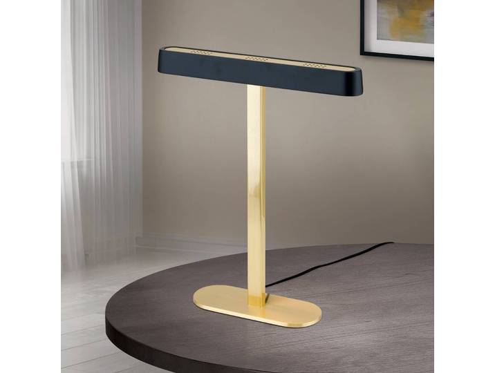 ORION LED Tischleuchtelampe Auftakt, messing / gold, für Wohn- / Esszimmer, Aluminium, Modern