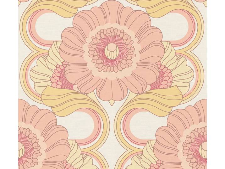 RETRO BEHANG Floraal - meerkleurig - A.S. Création Retro Chic