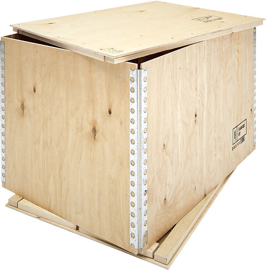 Holzfaltkiste, ohne Kufen, Außen-LxBxH 1195 x 995 x 1035 mm ratioform economy