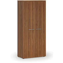 Garderobenschrank mit Auszug PRIMO WOOD, 800 x 420 x 1781 mm, Nussbaum