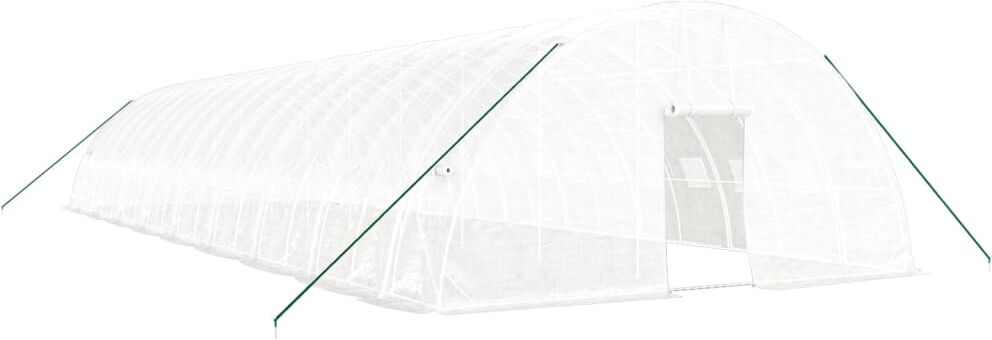 vidaXL Serre avec cadre en acier blanc 108 m² 18x6x2,85 m