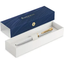 Waterman, Schreibstifte, Kugelschreiber IMPRESSION weisser Lack CT M Blau Geschenkbox (1x)