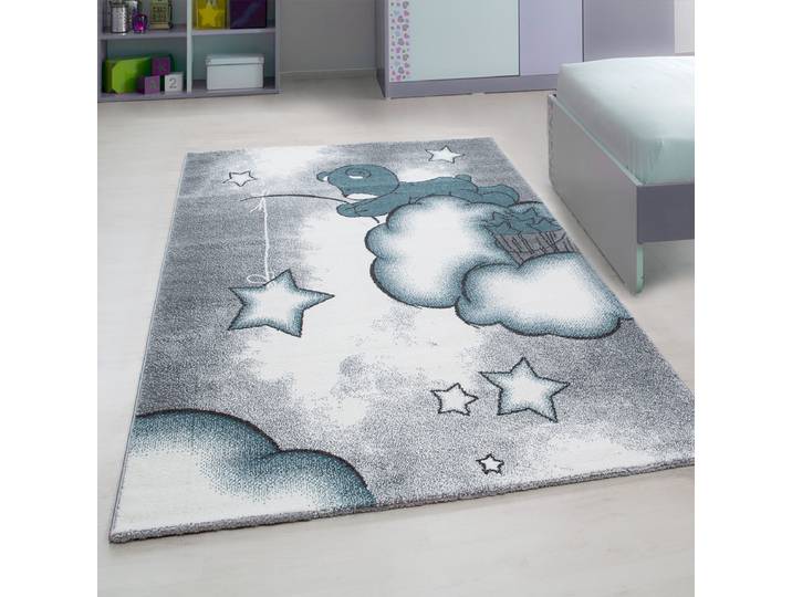 Kinderteppich Kids Bärchen 200 x 290cm Blau/Blau