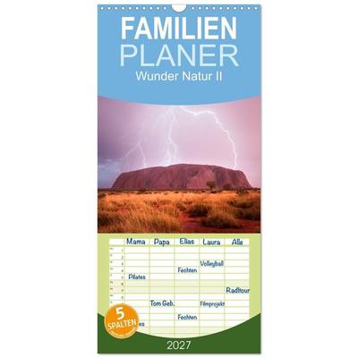 Familienplaner 2027 - Wunder Natur II mit 5 Spalten (Wandkalender, 21 x 45 cm) CALVENDO