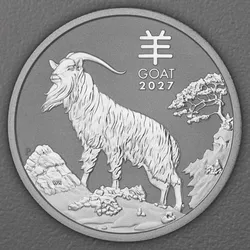 Platinmünze 1oz "Ziege" 2027 Lunar III – Year of the Goat 19% (Australien)