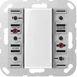 JUNG Tastsensor KNX AS/A UP perlmutt 3f 6pkt A5236TSM, Schalter + Taster, Weiss