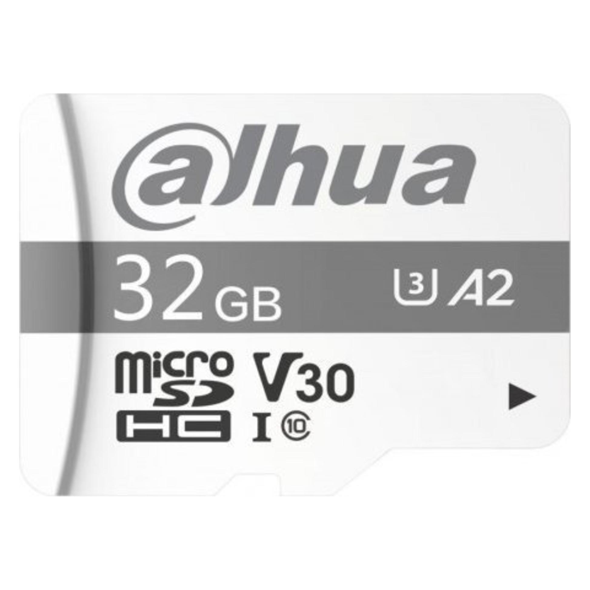 Dahua Karte TF-P100 MicroSDHC 32 GB Klasse 10 UHS-I U3 A1 V30 (TF-P100-32GB) (32 GB, microSDHC, U3, UHS-I) (TF-P100-32GB)