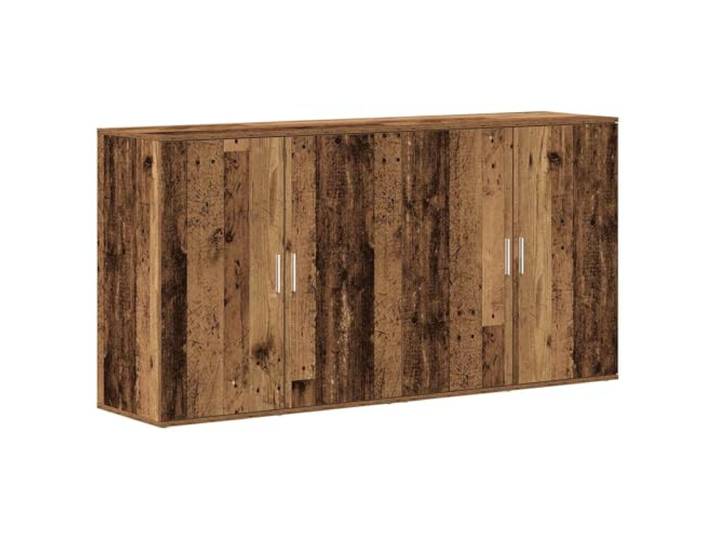HGFDVCMR Sideboard 2er Set Altholz 79x38x80 cm Holzwerkstoff Anrichte Praktisches 2er-Set Kommoden für Wohnzimmer und Schlafzimmer mit viel Stauraum, 4 Türen und stabiler Konstruktion.