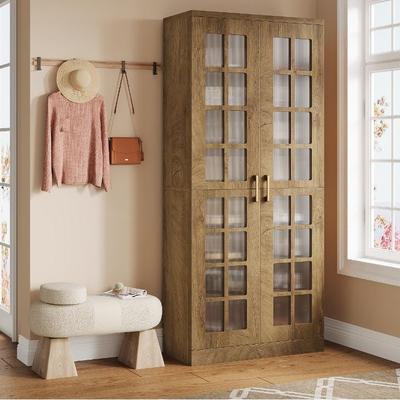 ROSE Modern 8-Tier Shoe Storage Cabinet with Doors