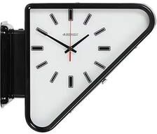 Discount Dollar Deals Living Room Minimalism Clock, Triangle Modern Two sided Wall Clock, Silent Design Mechanism For Decoration black