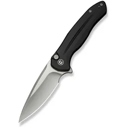Civivi, Mehrzweckmesser, Nóż Button Lock Kitefin Black Alu 14C28N