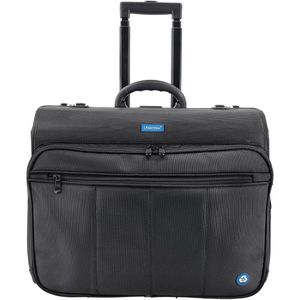 STOP Pilotenkoffer Samar, 46216, schwarz, 27 Liter, mit Laptopfach 17,3'', 2 Rollen & 2 Zahlenschlössern, aus rPET