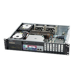 Supermicro SuperChassis 523L-505B, 2U, Server, Schwarz, ATX, Aktivität, HDD, Leistung, Stromausfall, System, 500 W