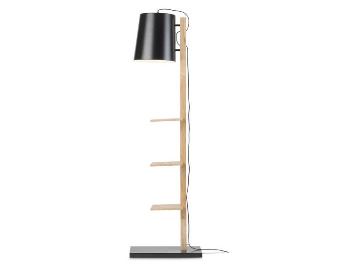 Stehlampe Holz Cambridge dimmbar Schwarz/Braun
