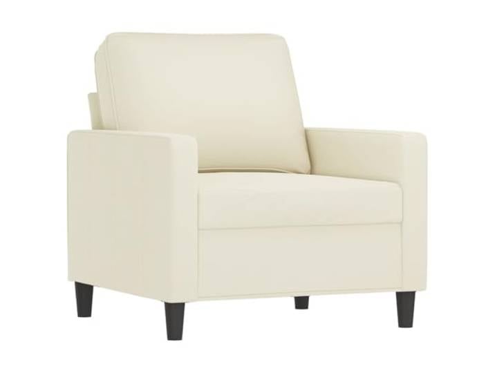 KTHLBRH 4-teiliges Sofa-Set aus Samt, cremefarben Robuster Metallrahmen, Polsterung aus Schaumstoff, inklusive Fußstütze und 6 Kissen