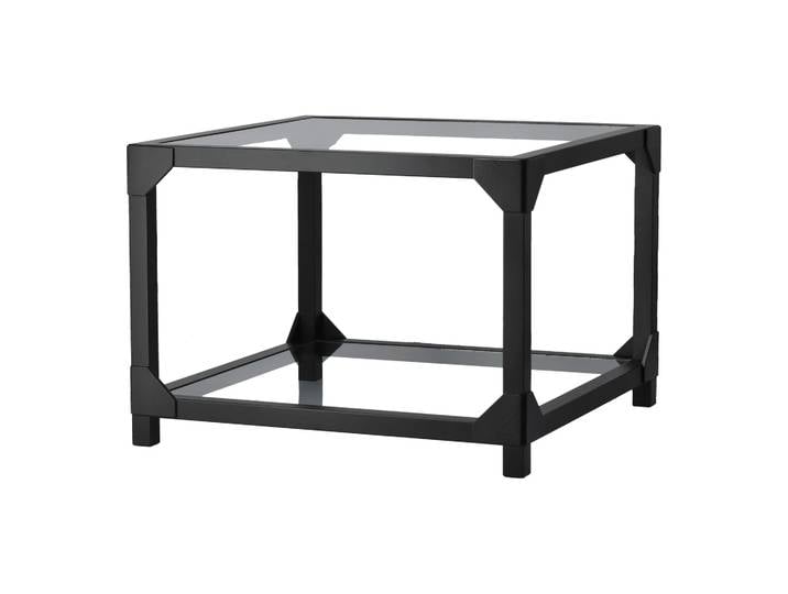Gärsnäs Table Basse Bleck 75x75 cm verre Hêtre - teinture noire