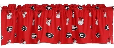 College Covers "Georgia Bulldogs 84"" x 15"" Curtain Valance, 1 Panel"