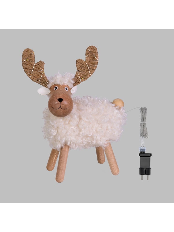 Lotti LED-Dekofigur "Schaf-Rentier" in Weiß - (B)24 x (H)31 cm - onesize