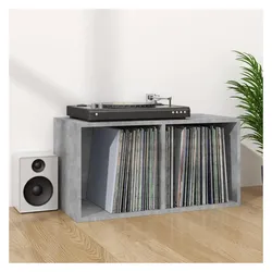 vidaXL Raponetta (Platten), CD- & Schallplatten Aufbewahrung, Grau
