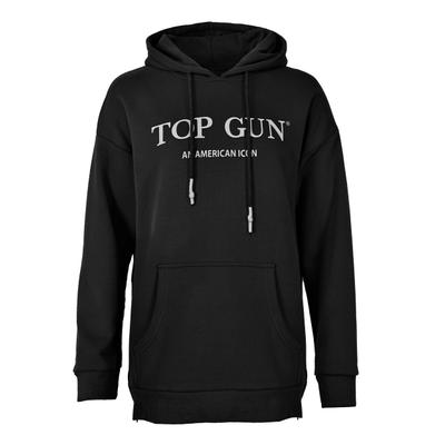Kapuzenpullover TOP GUN "TG20214003", Damen, Gr. 48S, schwarz, Obermaterial: 100% Baumwolle, Pullover Kapuzenpullover