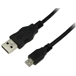 LogiLink USB 2.0 Verlängerungskabel USB-A zu USB Micro-B schwarz 3 m