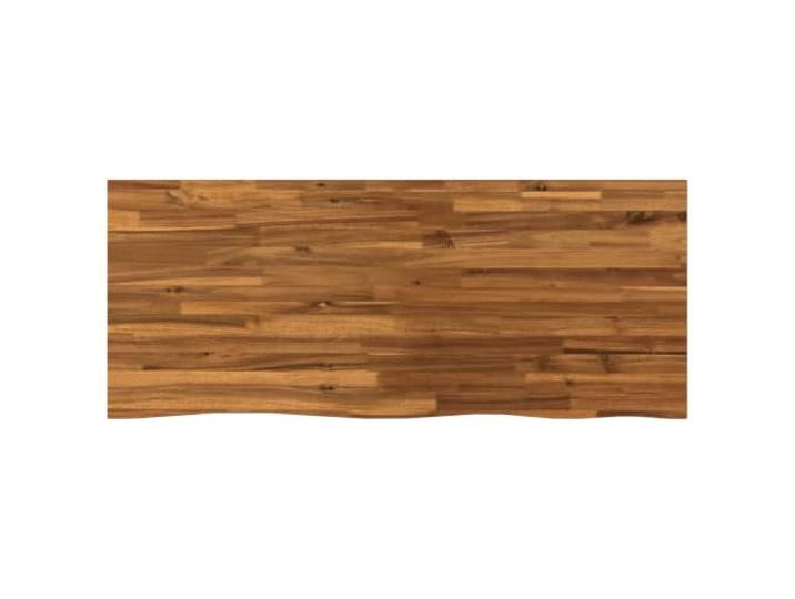 Favemtsl Tischplatte Akazie Massivholz 130x40x3.2 cm mit Baumkante Vielseitige Holzplatte aus Akazie mit natürlicher Baumkante für Esstisch, Schreibtisch oder Konsole im Esszimmer.