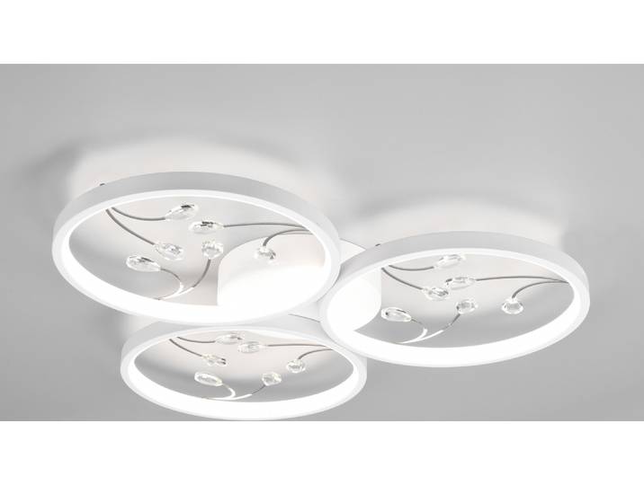 Große Deckenlampe Weiß mit 3 Stufen Dimmer für Eingangsbereich & Treppenhaus