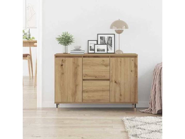 (87881)Moderne Buffet - VIDAXL - bois d'ingénierie - chêne artisanal - avec 2 portes - avec 2 tiroirs - 101 5x35x70 cm 800xji98l