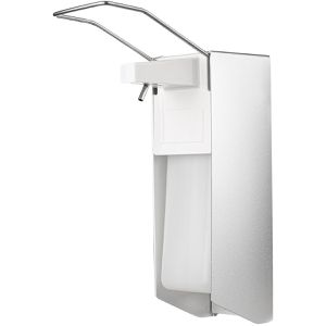 Böttcher-AG Desinfektionsspender Premium Line, Eurospender, zur einfachen Wandmontage, mit Armhebel, aus Metall, 1000ml