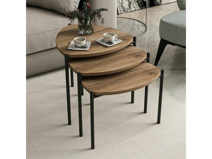Table gigogne triangulaire (lot de 3) JENA - Noyer