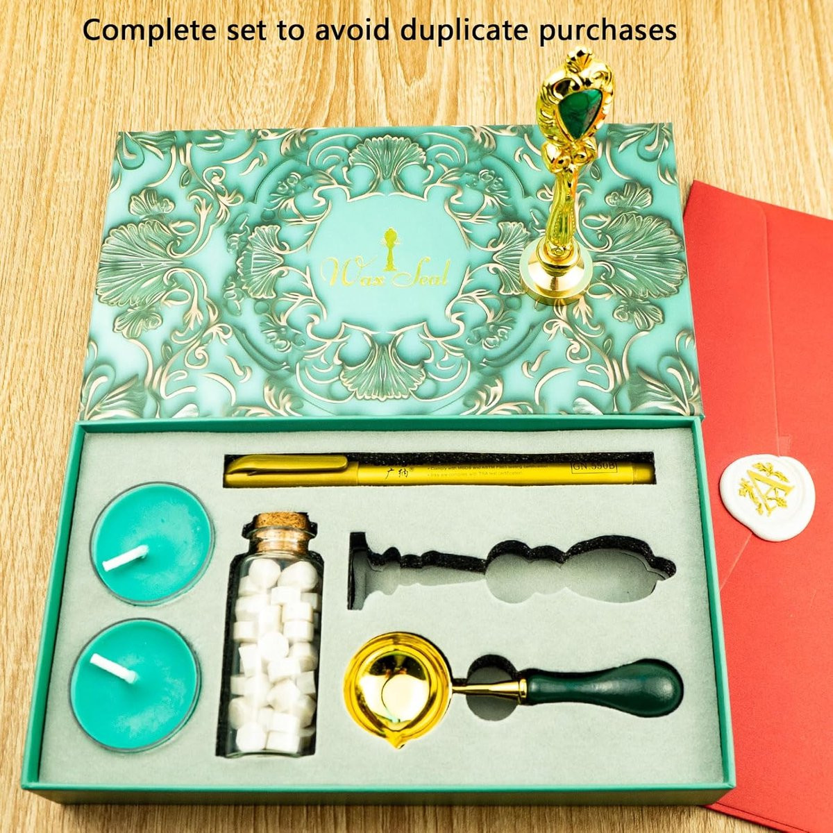 Zegelstempel Set met Alfabet Wax Stempels voor Decoratieve Brieven - Koperen Letters met 2.5 cm Diameter