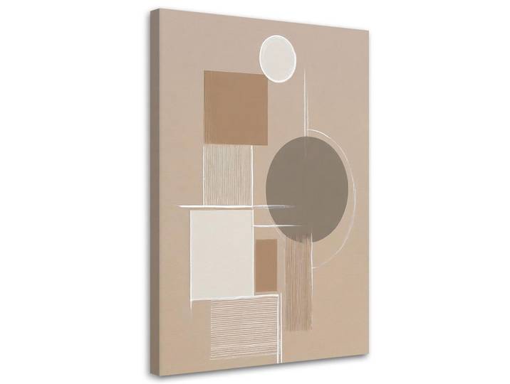 Feeby Leinwandbild Abstraktion 80x120cm, Beige, Rechteckig, 80x120 cm, Bilder & Rahmen, Bilder, Leinwandbilder