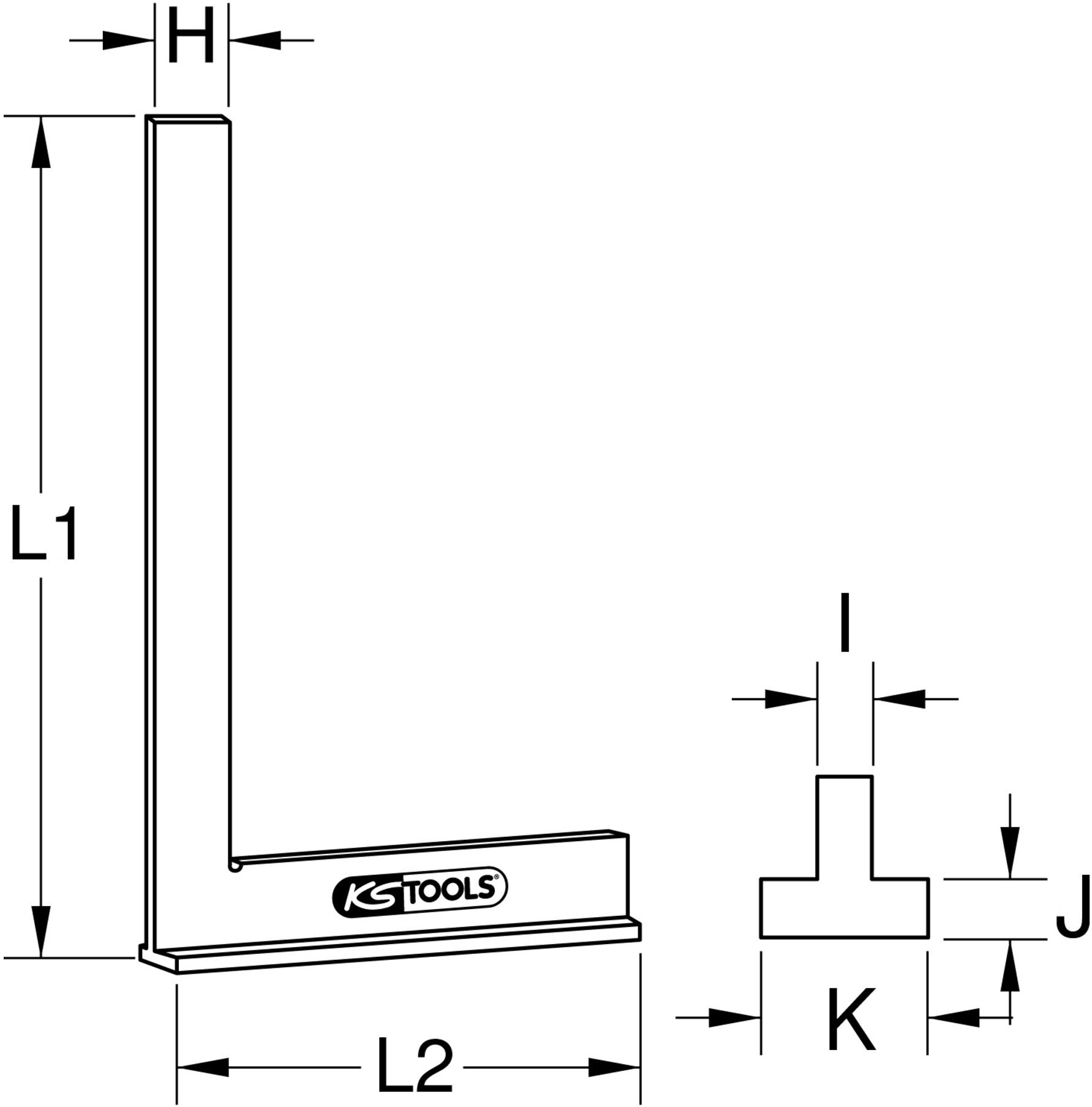 KS Tools Anschlagwinkel, 300mm (300.0274)