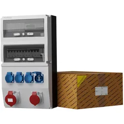 Stromverteiler eXT-S/FI 32A 16A 4x230V franz/belg System Stromzähler DV-0830-F