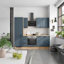 Küchenblock Easytouch High m. Geräten Dunkelblau