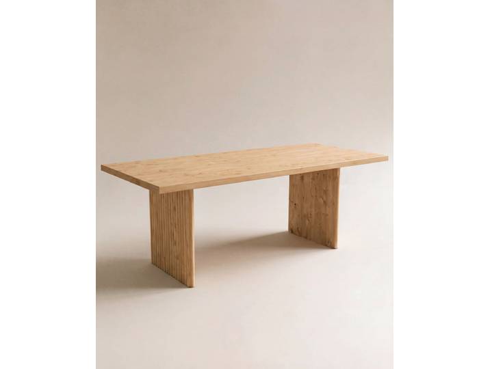 Table de salle à manger en bois marron 140x75cm