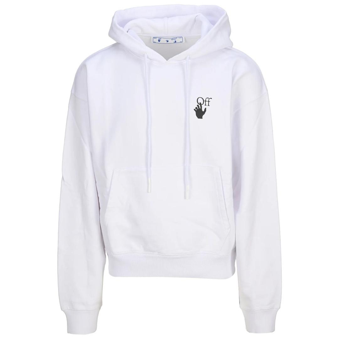 Off-White Caravaggio Lute Design Schwarzer ubergrosser Kapuzenpullover