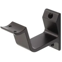 Hermeta Handlaufträger 3552 Alu.schwarz ku.-besch.gewölbte Auflage