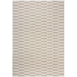 TEPPICH Waschbar RIDGE, mit Schachbrettmuster, Beige, 194 x 290 cm