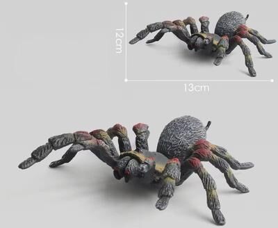Inspired Finds Jumbo Fake Tarantula Halloween Prank Spider Toy red Tarantula