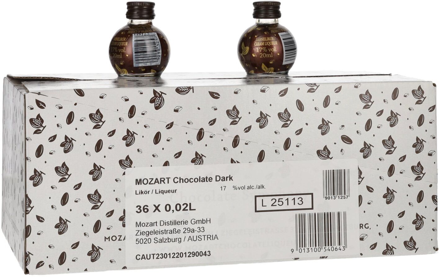 Mozart Liköre Mozart Chocolate Dark Sahnelikör 17% Vol. 36x0,02l