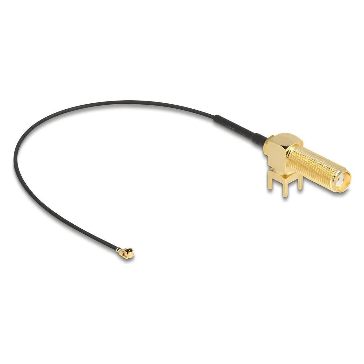 Delock Antennenkabel SMA 90° PCB Buchse zum Einbau zu I-PEX (Antennenkabel) (12034)
