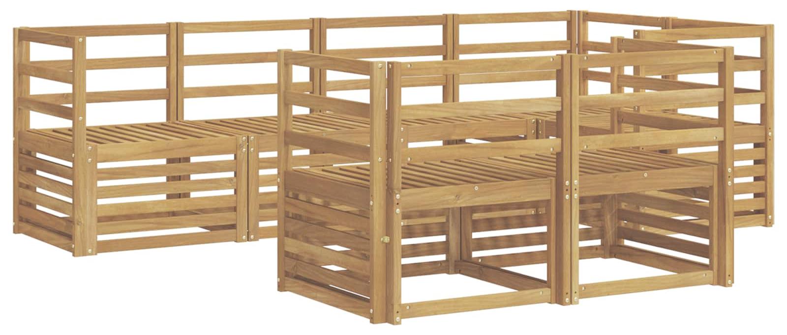 Garnitur aus 7 Outdoor-Sofas, weiß