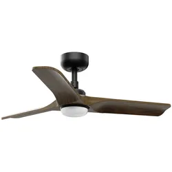 DC Deckenventilator Heywood S Schwarz mit LED & Fernbedienung
