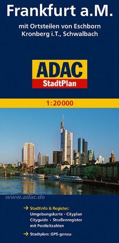 ADAC StadtPlan Frankfurt a.M. mit Ortsteilen von Eschborn, Kronberg i.T., Schwab: mit Ortsteilen von Eschborn Kronberg i.T., Schwalbach / StadtInfo & ... mit Postleitzahlen. Stadtplan: GPS-genau - Preis vom 10.10.2026 11:48:34 h