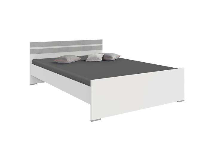 Cadre de lit Joker 120 x 200cm Blanc/Imitation béton
